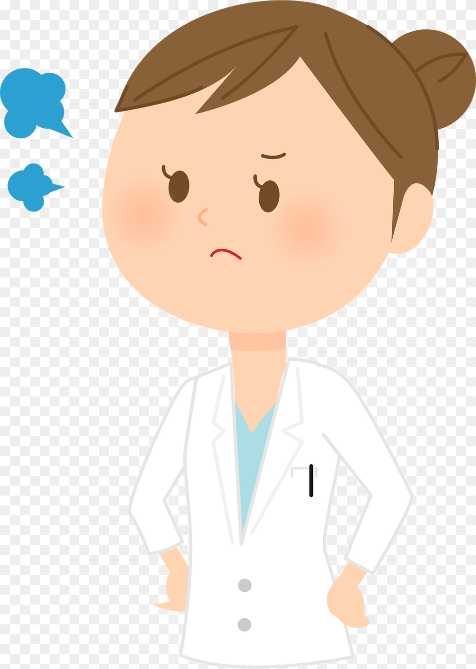 Casey Medical Doctor Woman Is Angry Clipart, Clothing, Coat, Lab Coat, Person Png Image