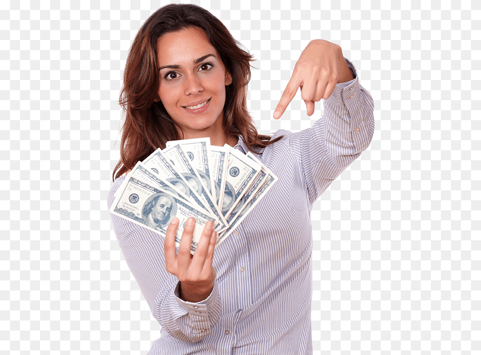 Cash, Adult, Person, Woman, Female Free Transparent Png