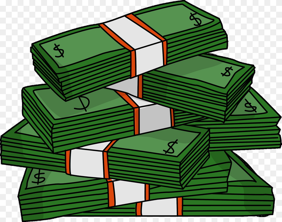 Cash Clipart Clip Art Stack Of Money Clipart, Green Png Image