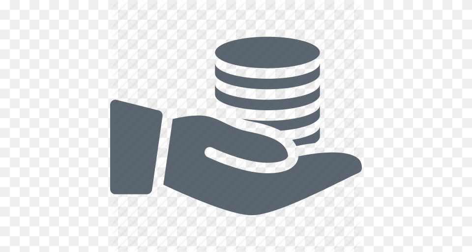 Cash Coins Finance Hand Hold Money Stack Icon, Clothing, Hat Png Image