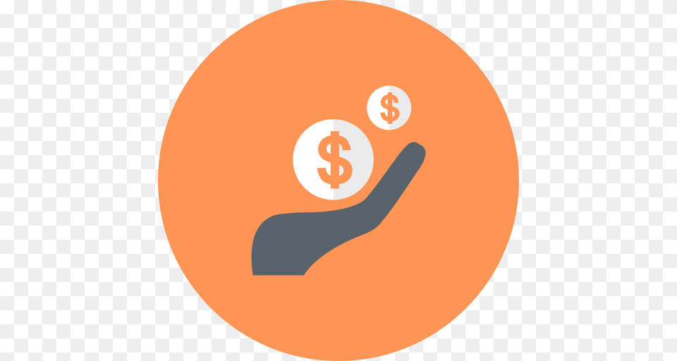 Cash Coins Hand Income Investment Money Revenue Icon, Disk Png