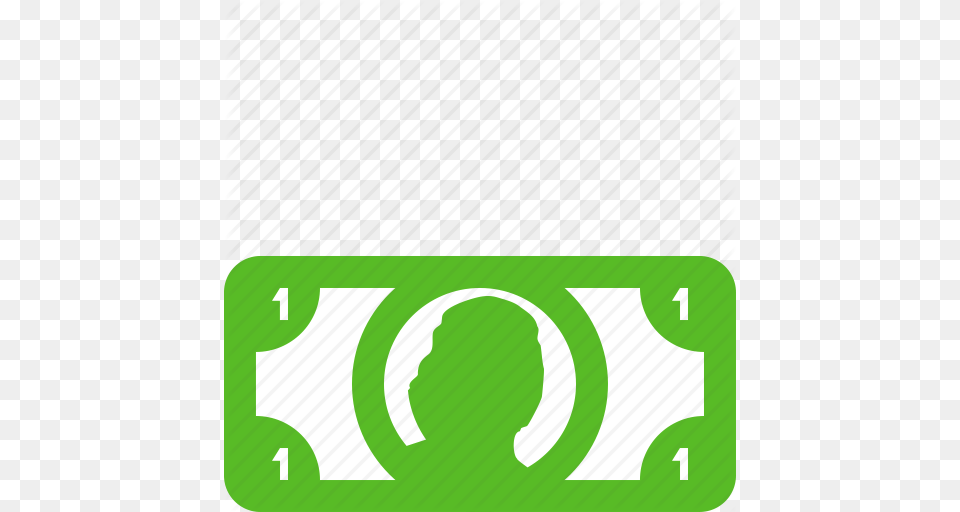 Cash Currency Dollar Dollar Bill Finance Money One Dollar Icon, Green, Text Png Image