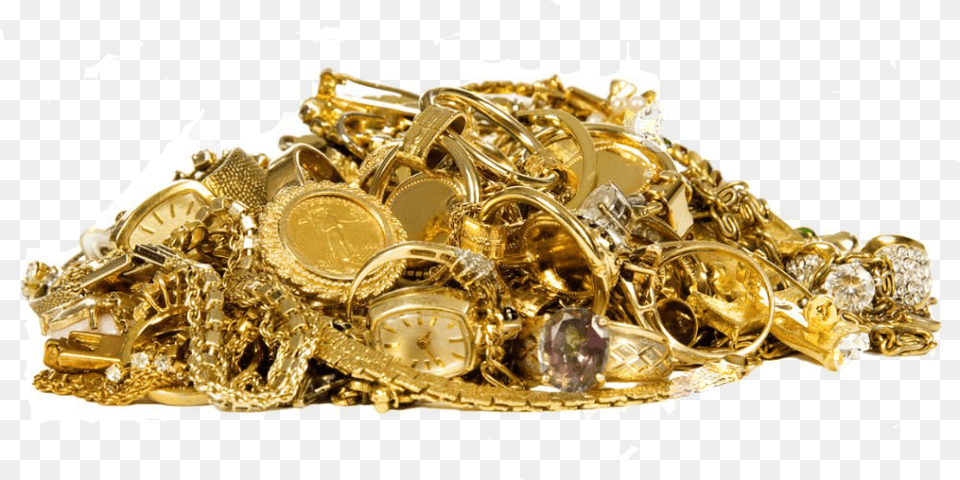 Cash For Gold In Ma Pile Of Gold Jewelry, Treasure, Accessories, Necklace Free Png Download