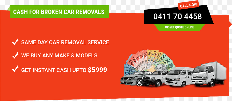 Cash For Junk Cars Online Quote Simple Car Removal Car, Advertisement, Poster, Machine, Wheel Free Png Download