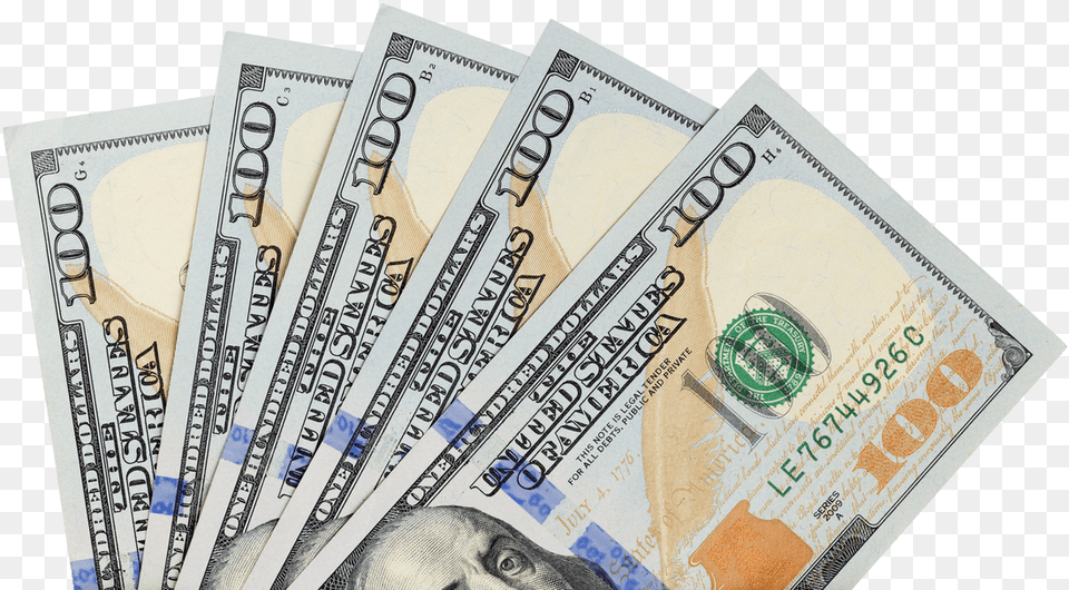 Cash Hundred Dollar Bill Fan, Money, Person Free Png Download