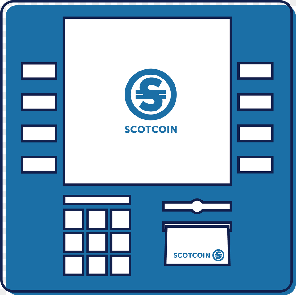 Cash Machine Blue Atm Scotcoin Output Device, Scoreboard Free Png
