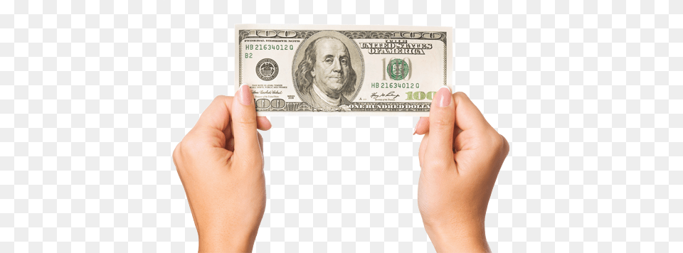 Cash Management Billet De 100 Dollar Amricain, Money, Person, Adult, Male Free Transparent Png