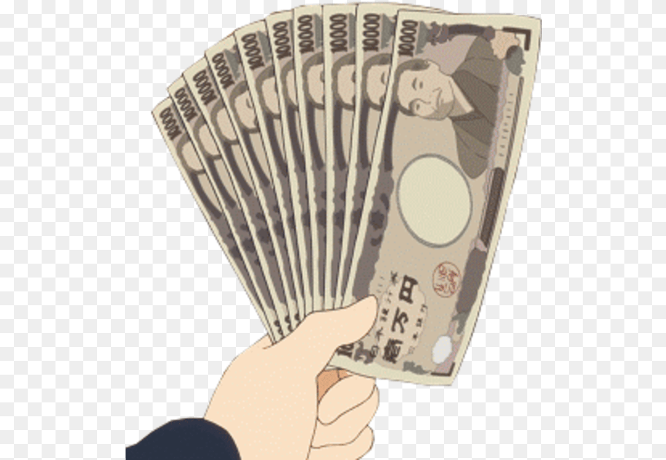 Cash Money Currency Anime Money, Book, Publication, Face, Head Free Png