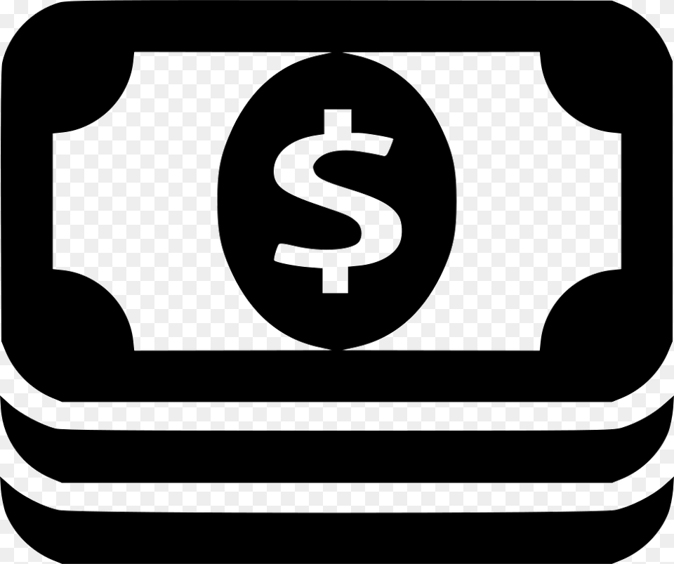 Cash Money Icon, Stencil, Text, Symbol, Number Free Transparent Png