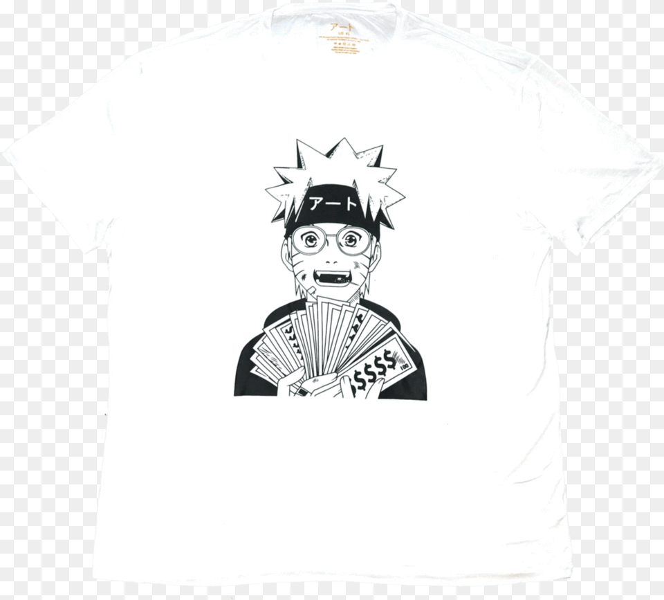 Cash Money Naruto Shirt, Clothing, T-shirt, Baby, Person Png