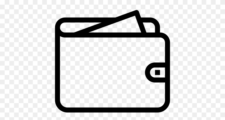 Cash Money Payment Shopping Wallet Icon, Gray Png