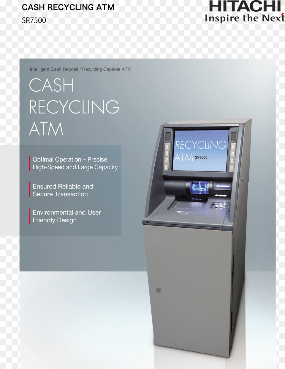 Cash Recycling Atm Sr7500 Automated Teller Machine, Kiosk Png