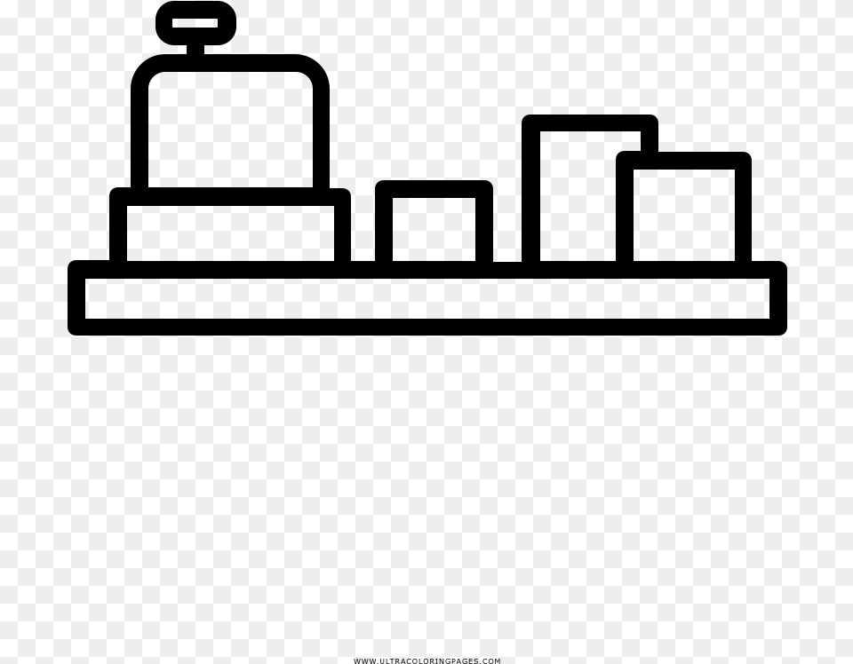 Cash Register Coloring, Gray Free Png