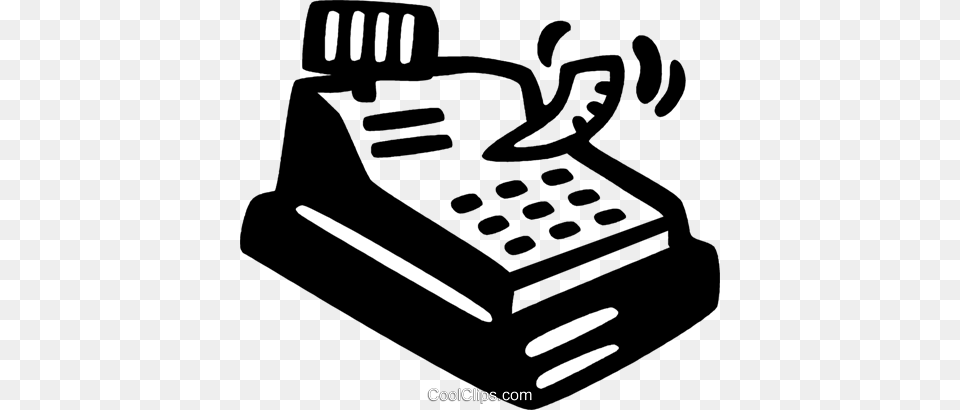Cash Register Royalty Vector Clip Art Illustration Cash Register Vector, Electronics, Phone, Blade, Dagger Png Image