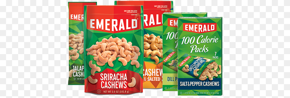 Cashews Emerald Salt Amp Pepper Cashews 100 Calorie Packs, Food, Nut, Plant, Produce Png