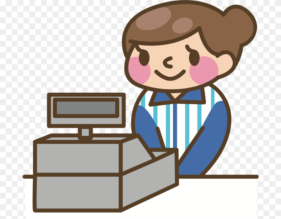 Cashier Cash Register Money Computer Animation, Box, Accessories, Formal Wear, Tie Free Png