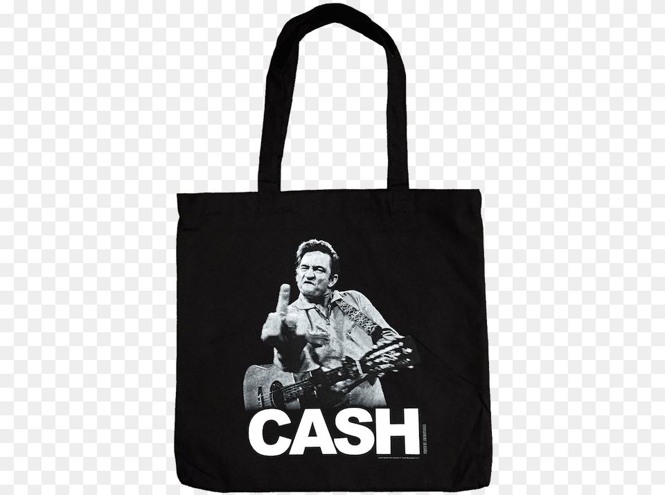 Cashtote Copy Johnny Cash Giving Finger T Shirt, Accessories, Bag, Handbag, Tote Bag Free Transparent Png