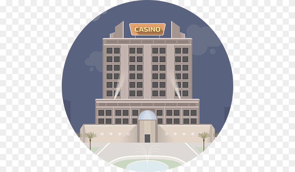 Casino House Edge Icon Casino Building Flat Design, Architecture, City, Condo, High Rise Free Png Download