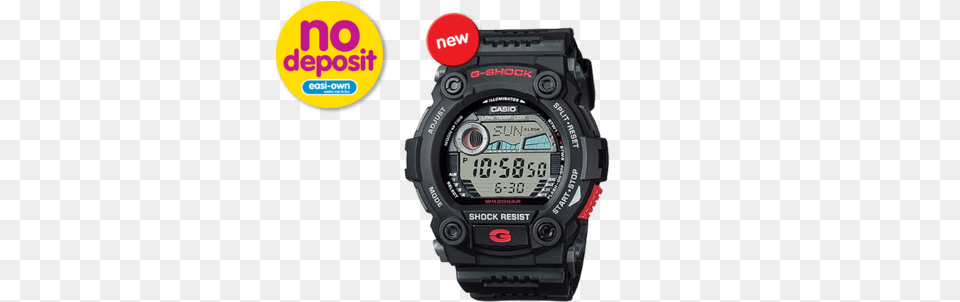 Casio G Shock Black G Shock G7900, Wristwatch, Electronics, Screen, Monitor Png