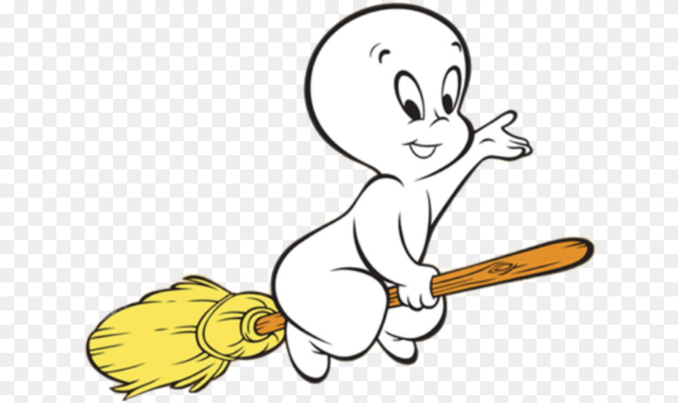 Casper Flying On A Broom Casper The Friendly Ghost Clipart, Cleaning, Person, Baby, Face Free Transparent Png