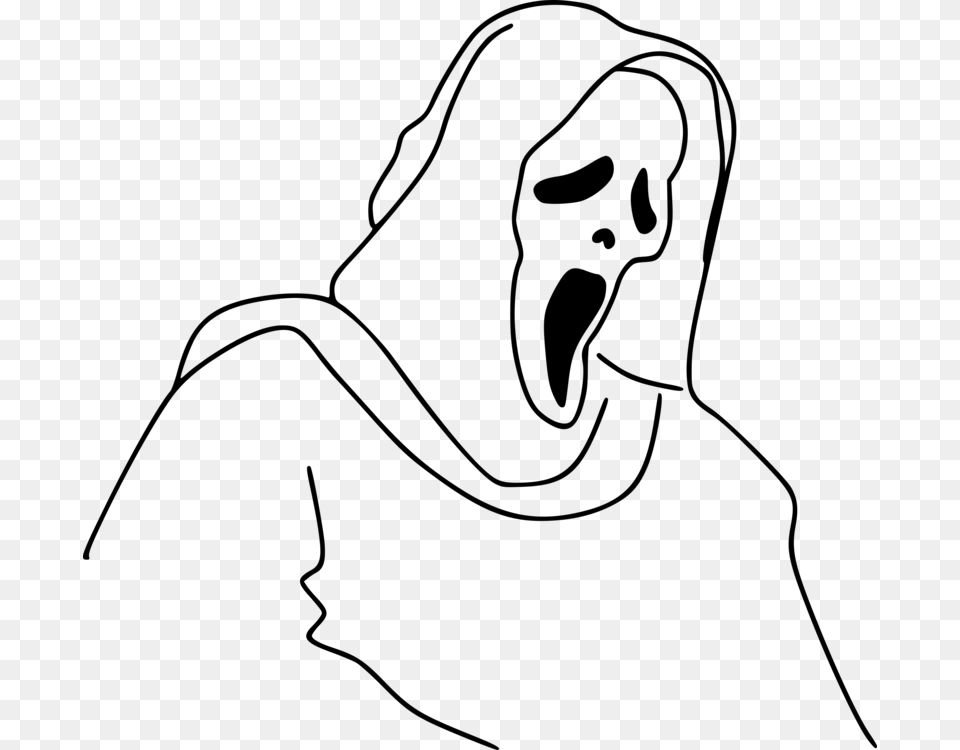 Casper Ghostface Drawing Halloween, Gray Free Png