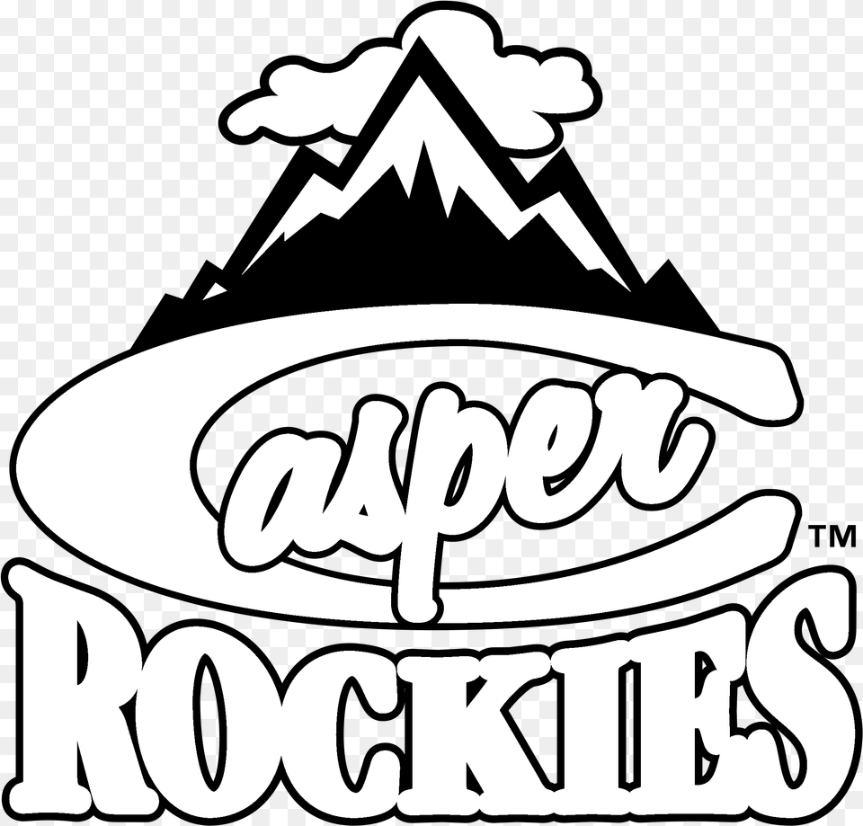 Casper Rockies Logo Black And White Casper Rockies Free Transparent Png