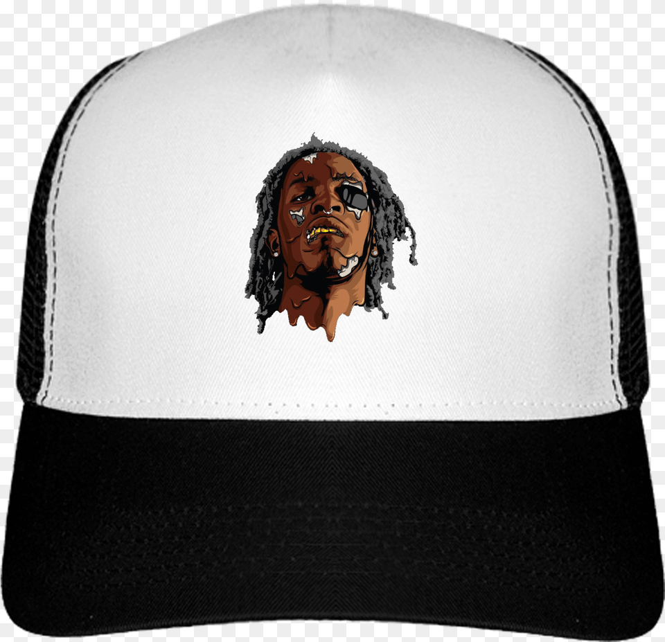 Casquette Young Thug Punchline Shop Baseball Cap, Hat, Baseball Cap, Clothing, Person Free Png