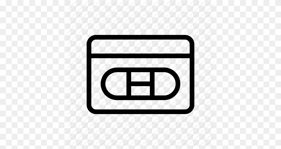 Cassette Film Tape Vhs Video Icon, Sticker Free Png