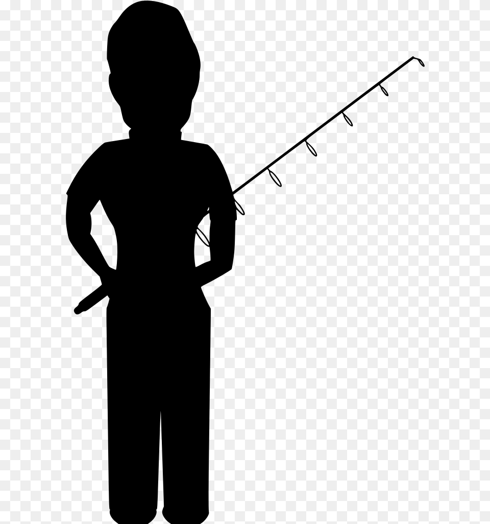 Cast A Fishing Line, Gray Png
