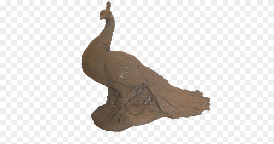Cast Iron Peacock Statue, Animal, Bird Free Transparent Png