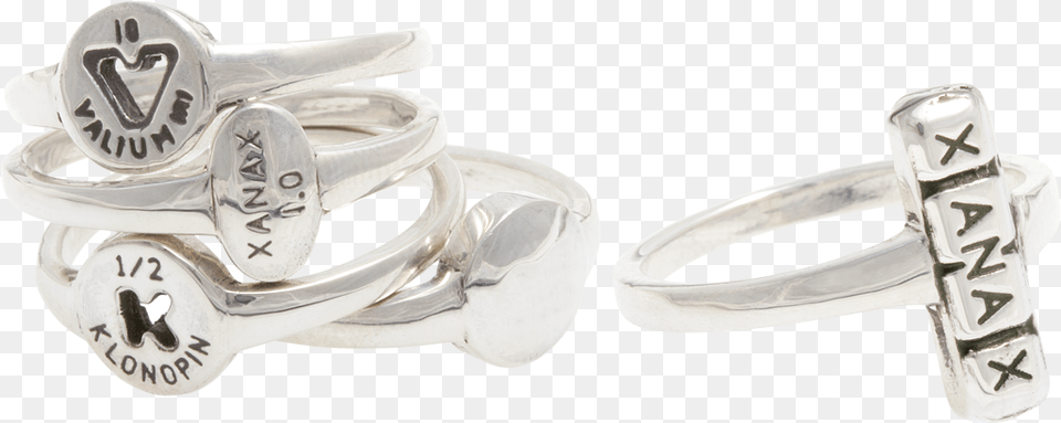 Cast Of Vices Vicodin Ring, Accessories, Jewelry, Silver, Platinum Free Png Download