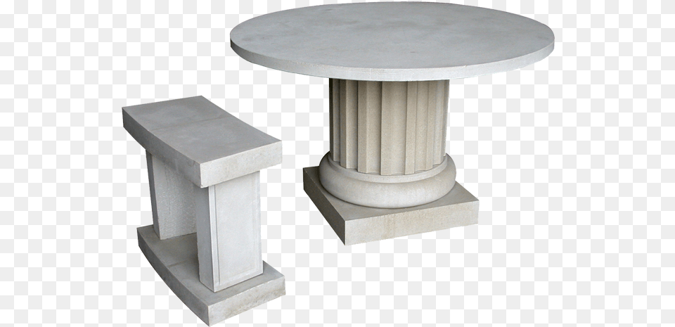Cast Stone Table With Bench Ms Transparent Transparent Background Stone Table, Dining Table, Furniture, Coffee Table, Mailbox Png Image