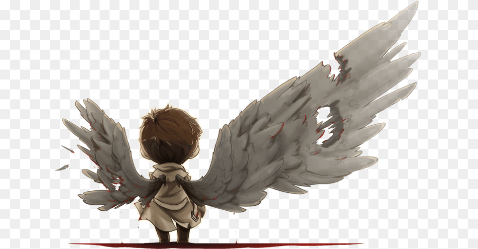 Castiel Art, Angel, Baby, Person, Animal Png Image