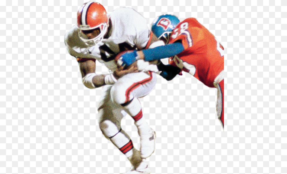 Castille Strips Byner To Cause The Fumble Denver Broncos Mecklenburg, Helmet, American Football, Football, Person Png