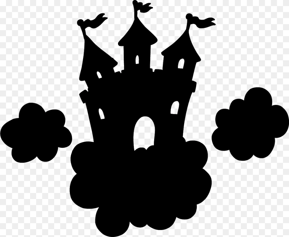 Castillo En Las Nubes Silueta De Castillo Infantil, Accessories, Stencil, Jewelry, Chandelier Free Transparent Png