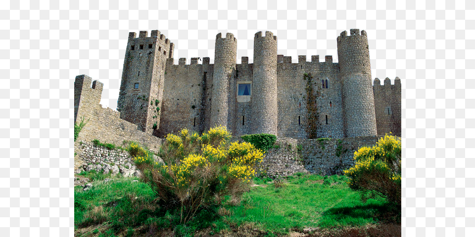 Castle 032 Obidos Castle, Architecture, Building, Fortress Free Png