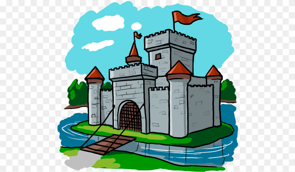 Castle Cartoon Medieval Times, Arch, Architecture, Building, Fortress Png Image