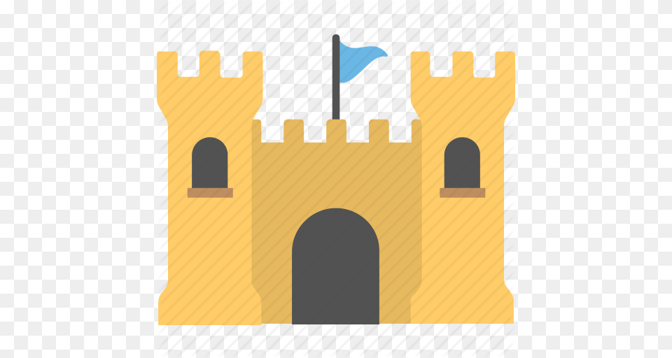 Castle Citadel Fort Fortress Military Building Icon, Arch, Architecture Free Png Download