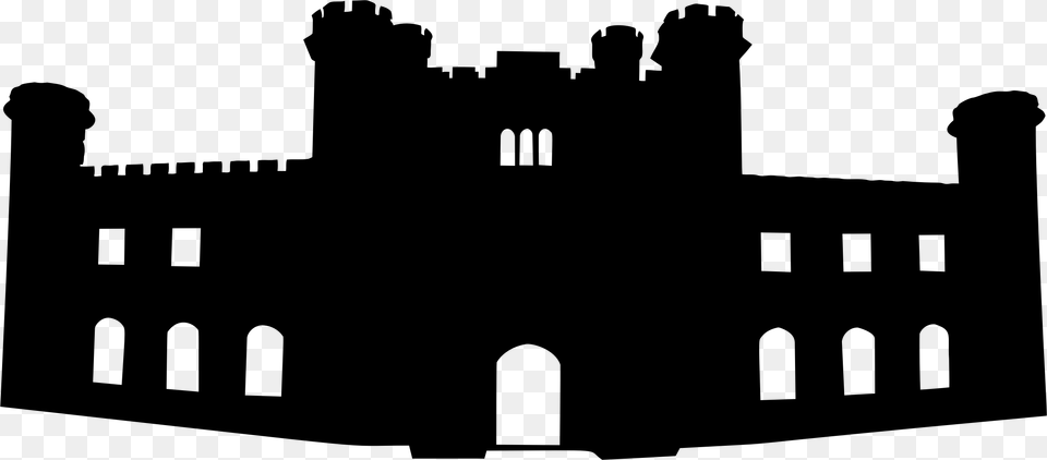 Castle Clip Silhouette Castle Clipart Black And White, Gray Png
