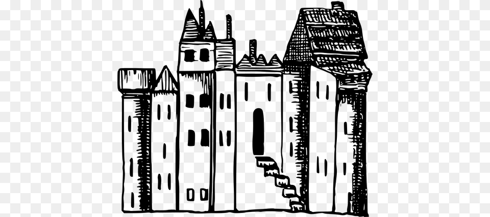 Castle Clipart, Gray Free Png