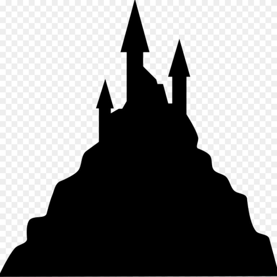 Castle Clipart Black And White Rainbow Clipart House Clipart, Gray Png