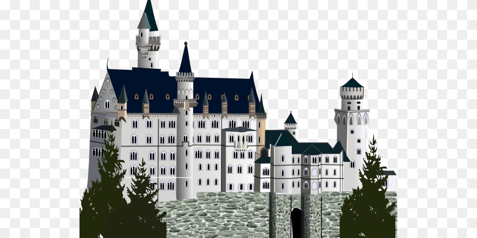 Castle Clipart Germany Cute Borders Vectors Animated Neuschwanstein Castle, Architecture, Building, Landmark, Neuschwanstein Castle Free Png Download