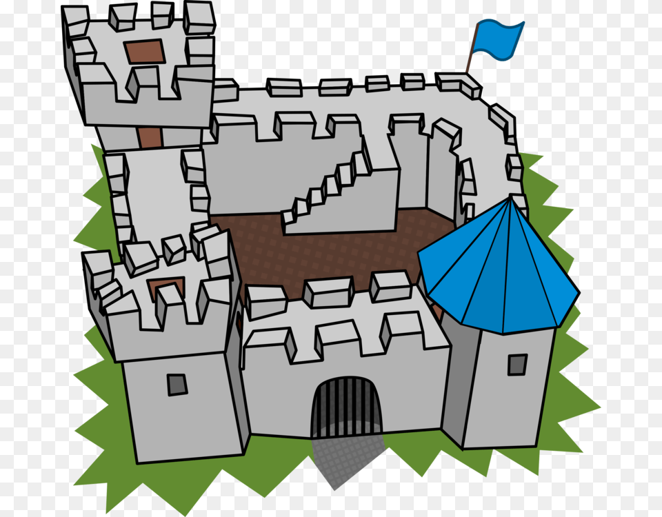 Castle Computer Icons Fortification Cartoon Drawing, Architecture, Building, Fortress Free Png Download