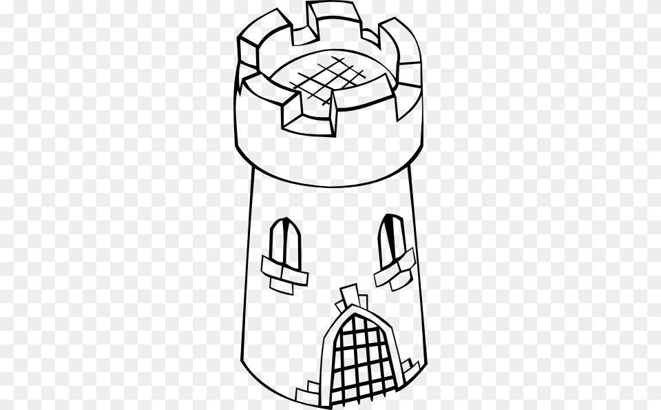 Castle Drawing Cliparts, Gray Free Transparent Png