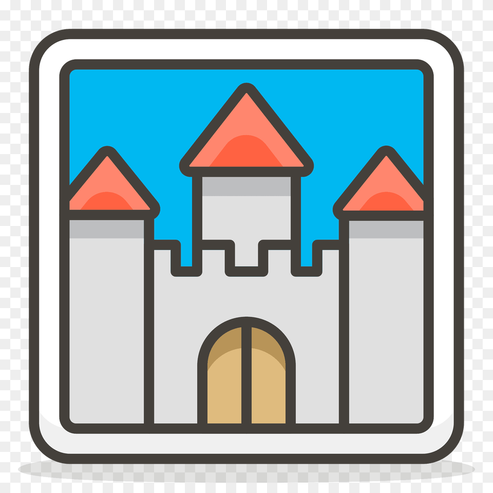 Castle Emoji Clipart, Architecture, Building, Fortress, Blackboard Png
