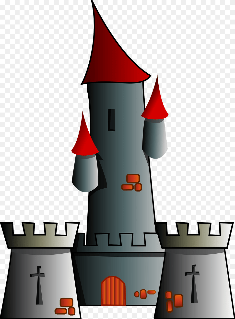 Castle Gray With Red Roof Clipart, Architecture, Building, Fortress, Dynamite Free Transparent Png