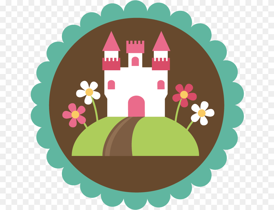 Castle In Circle Scallop Svg File For Scrapbooking Circle Lace Border, Person, People, Dessert, Birthday Cake Free Png Download