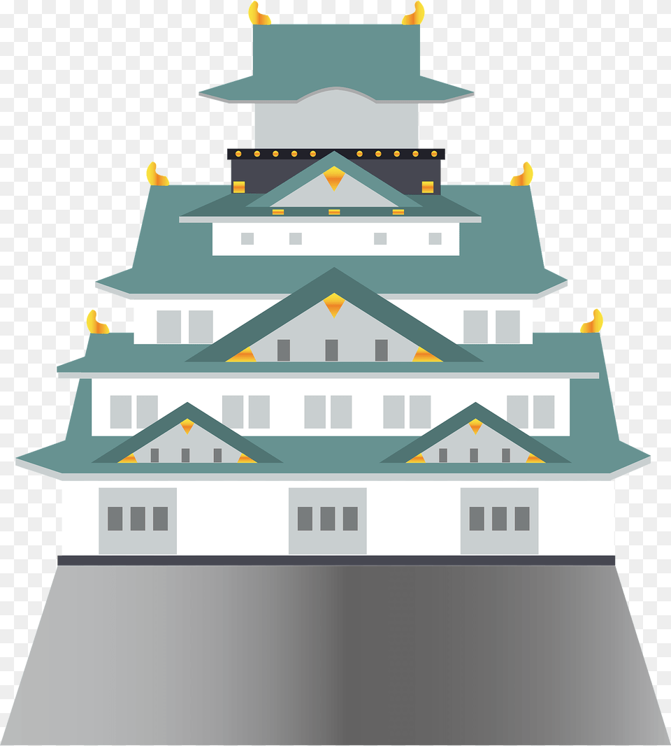 Castle In Osaka Clipart, Transportation, Vehicle, Yacht, City Free Transparent Png