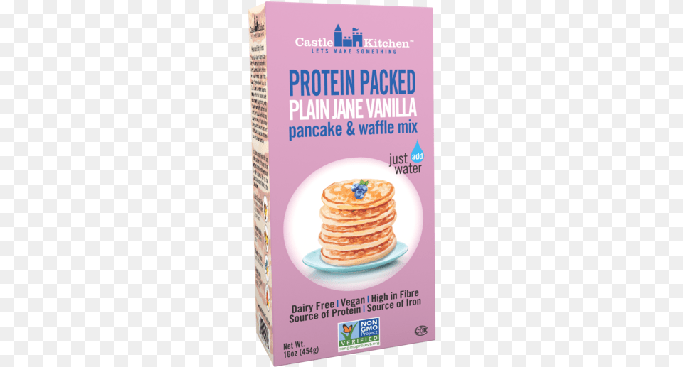 Castle Kitchen Protein Packed Plain Jane Vanilla Pancake Castle Kitchen Pancake Amp Waffle Mix, Bread, Food, Advertisement Free Png Download