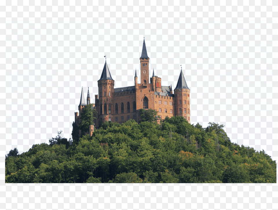 Castle On Hill, Architecture, Spire, Fortress, Tower Png